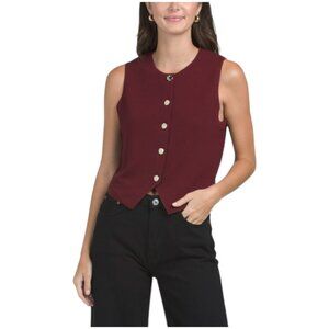 RACHEL ZOE Sleeveless Crew Neck Sweater Vest